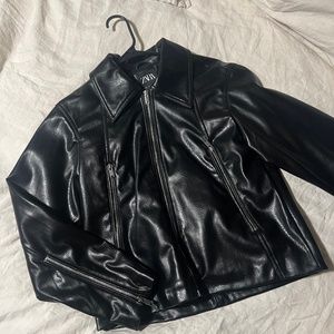 Faux leather jacket